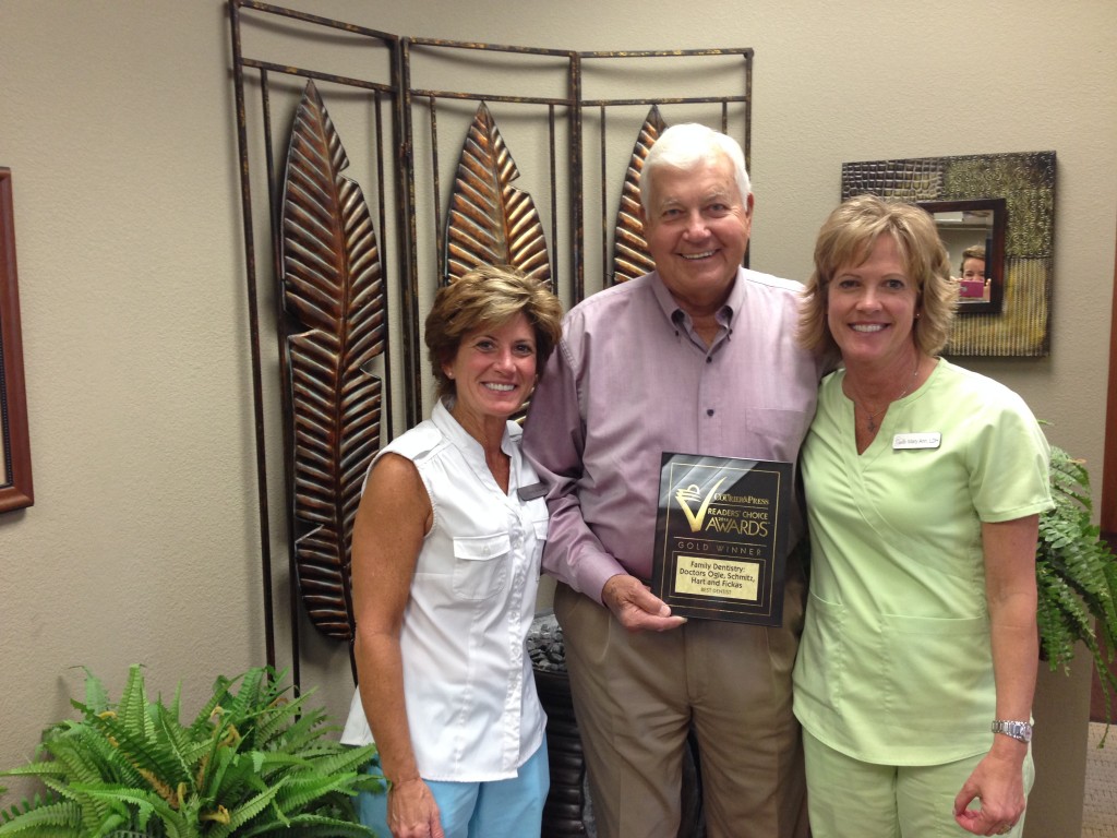 Captured More of our Dental Team with the 2014 Best Dentist Plaque 